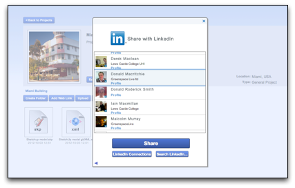 Share gWorkspace Projects using LinkedIn